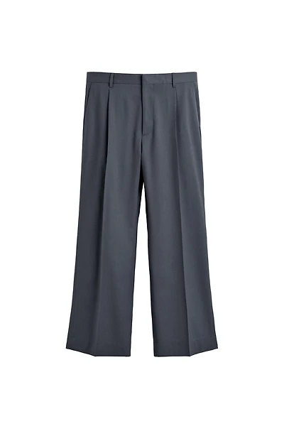 WOOL BLEND FLARE FIT SUIT PANTS