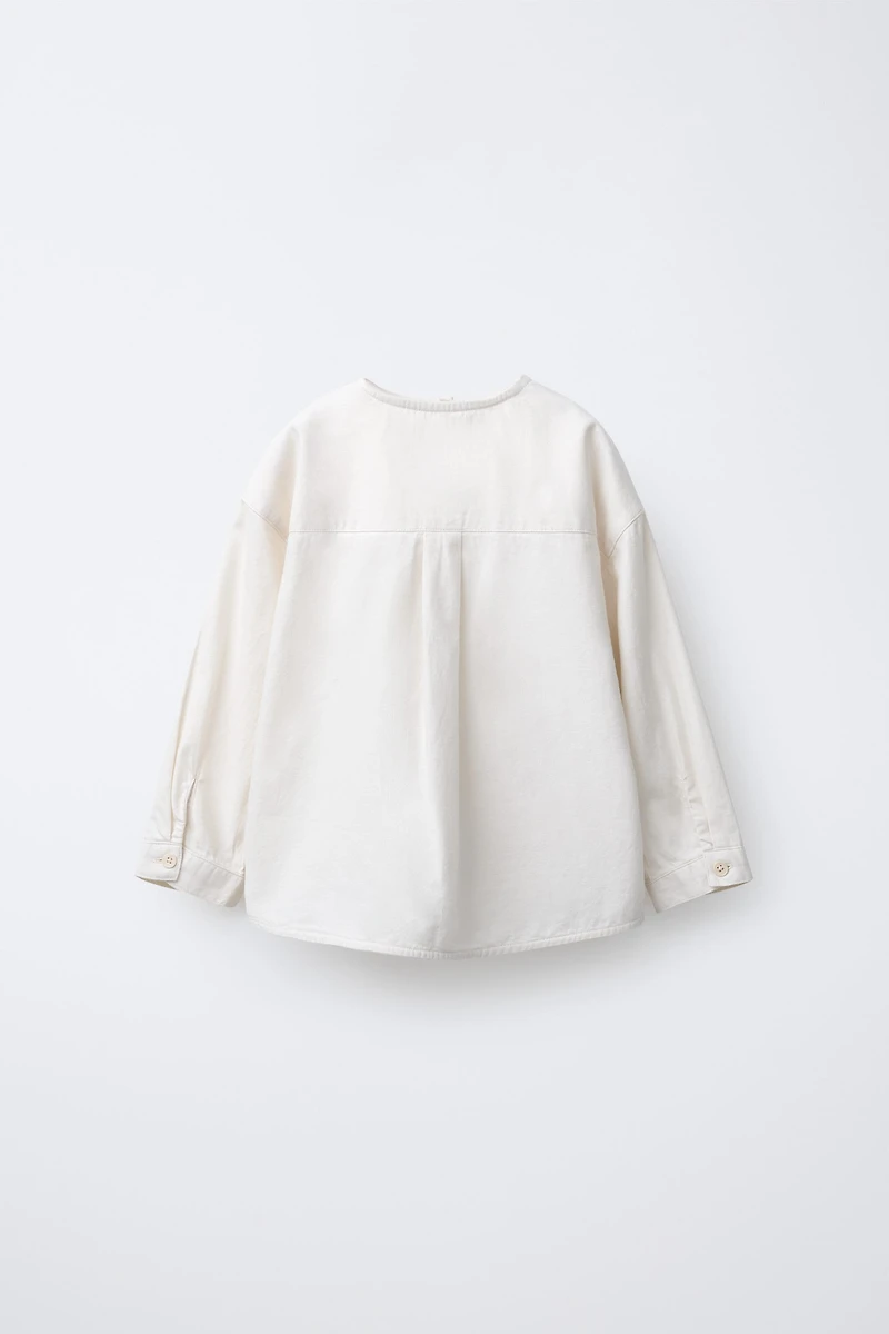 SOFT TOUCH MANDARIN COLLAR SHIRT