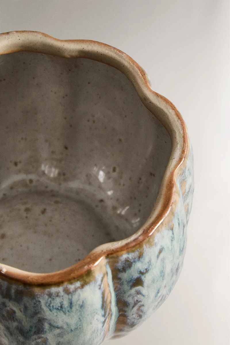 PUMPKIN STONEWARE JAR