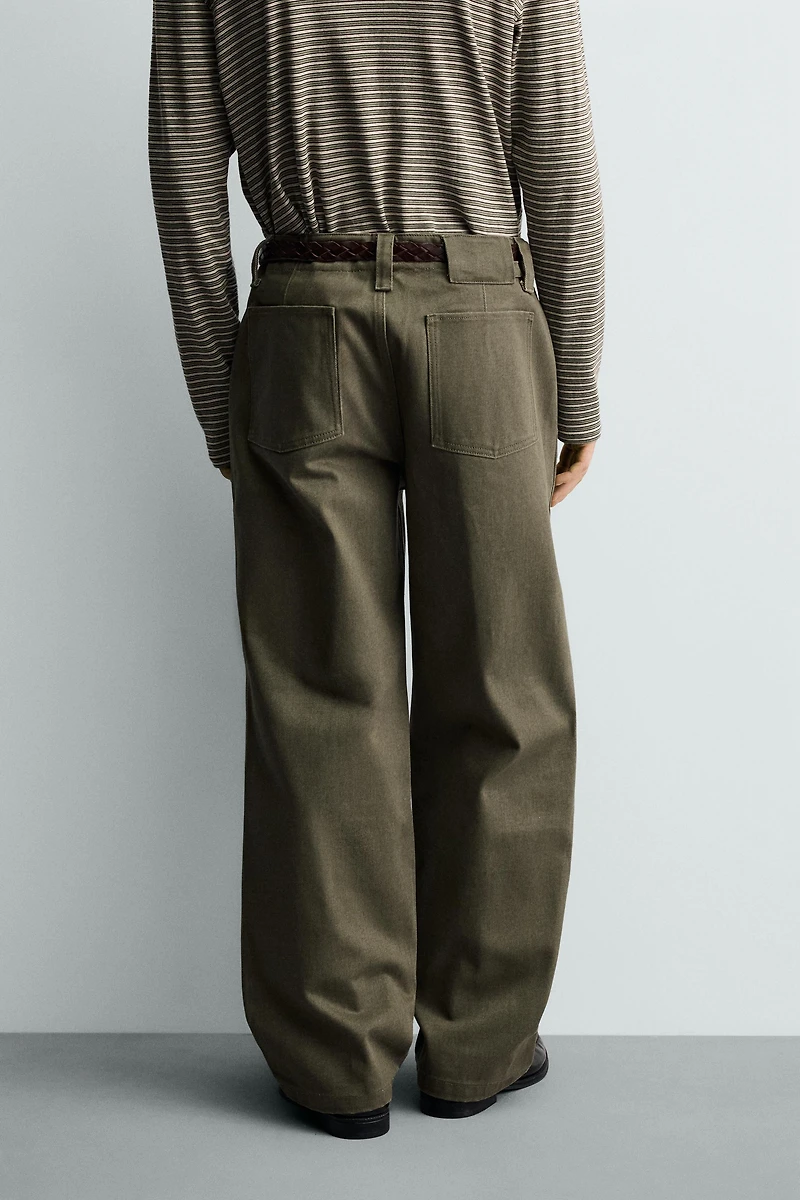 RELAXED FIT CHINO PANTS WITH BELT LOOPS