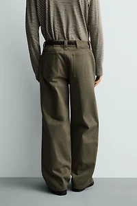 RELAXED FIT CHINO PANTS WITH BELT LOOPS