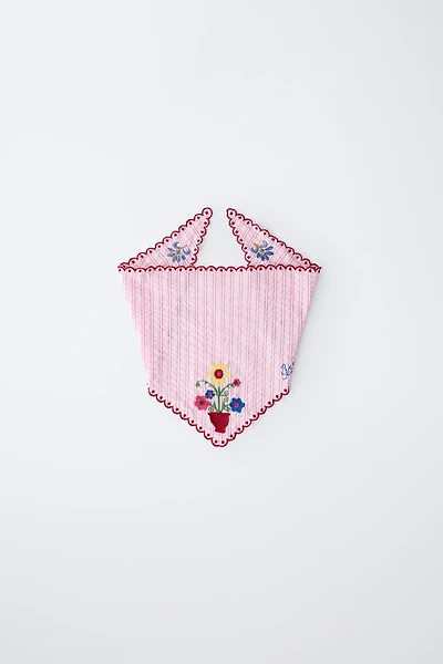 EMBROIDERED STRIPED BANDANA SISSEL EDELBO X ZARA KIDS
