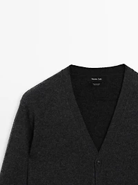 Cardigan à col en V 100 % cachemire