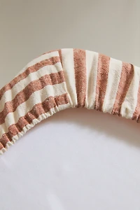 HOUSSE MATELAS À LANGER BÉBÉ LIN ET COTON RAYURES