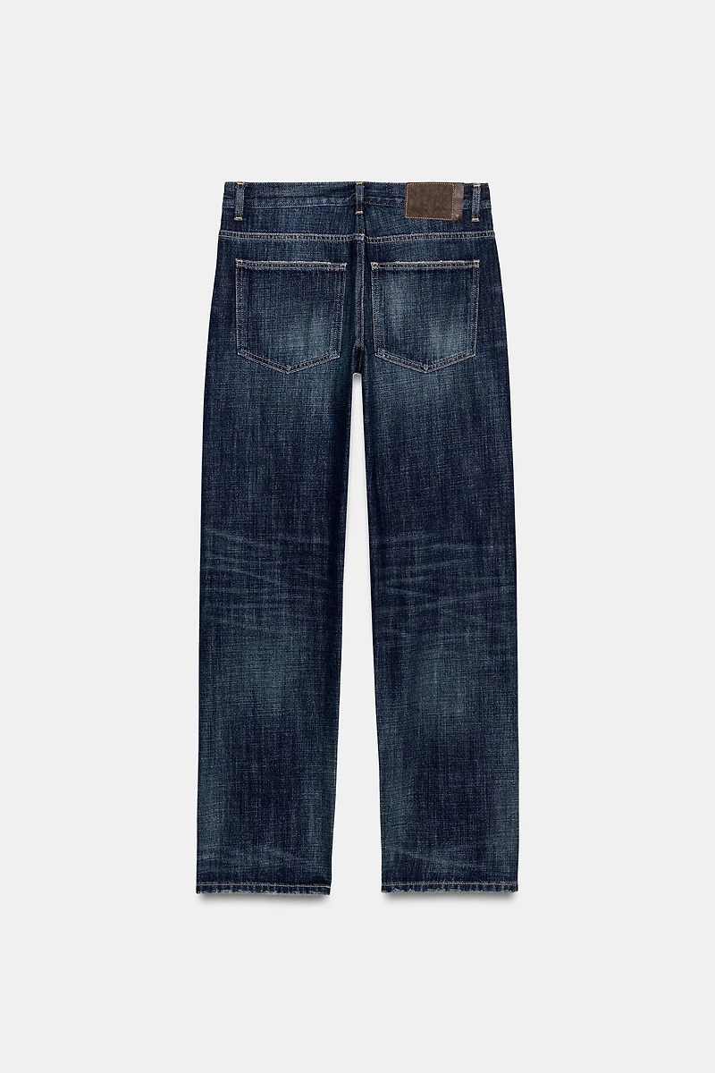 TRF LOW WAIST BAGGY TAPERED JEANS