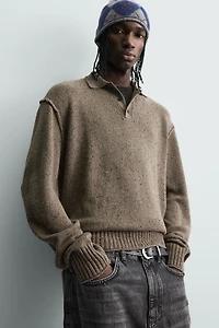 RELAXED FIT KNIT POLO SHIRT