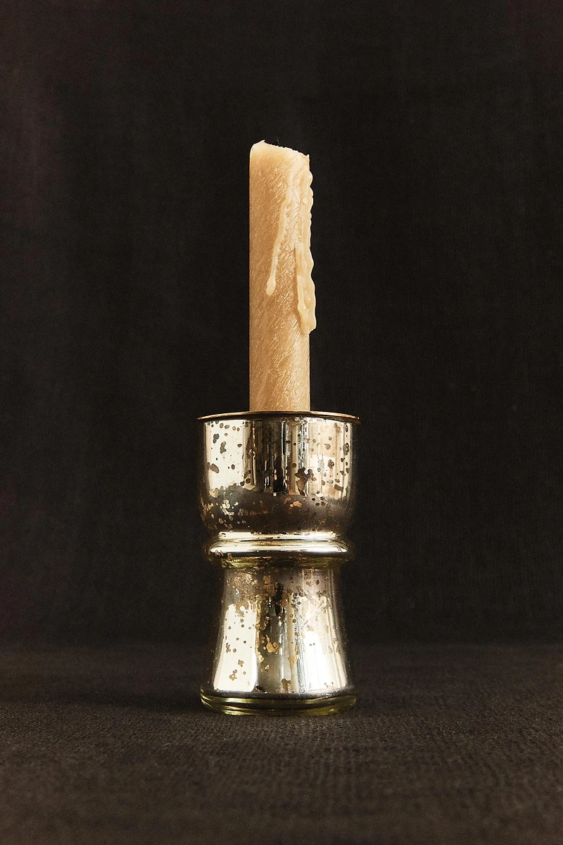 METALLIC CHRISTMAS GLASS TEALIGHT HOLDER