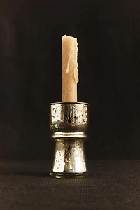 METALLIC CHRISTMAS GLASS TEALIGHT HOLDER