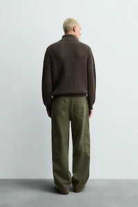 WASHED RELAXED FIT CARGO PANTS