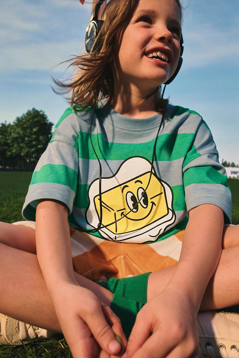 STRIPED TERRYCLOTH SHORTS