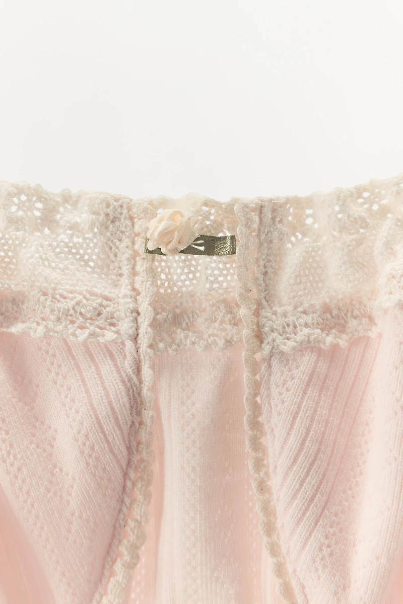 FLOWER POINTELLE BRALETTE