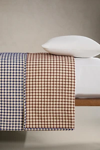 REVERSIBLE WAFFLE-KNIT COTTON BEDSPREAD X COLLAGERIE