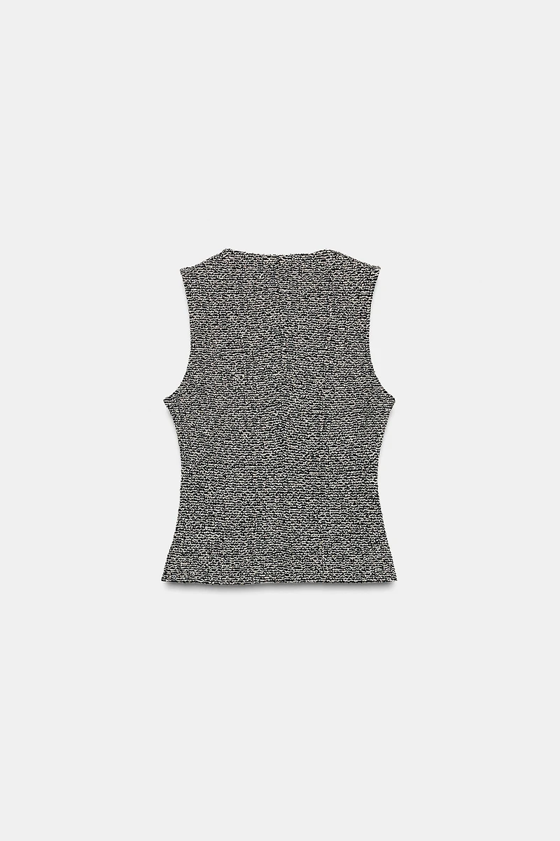 STRUCTURED BUTTON VEST