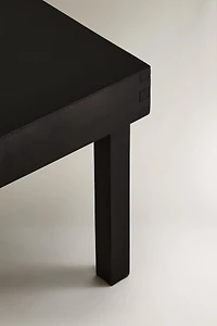 SIDE TABLE MADE OF WOOD AND LEATHER