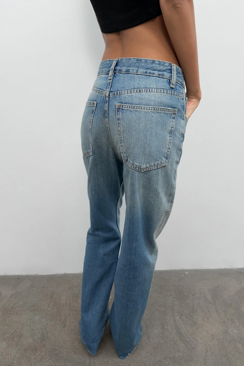 JEAN TRF WIDE LEG TAILLE HAUTE