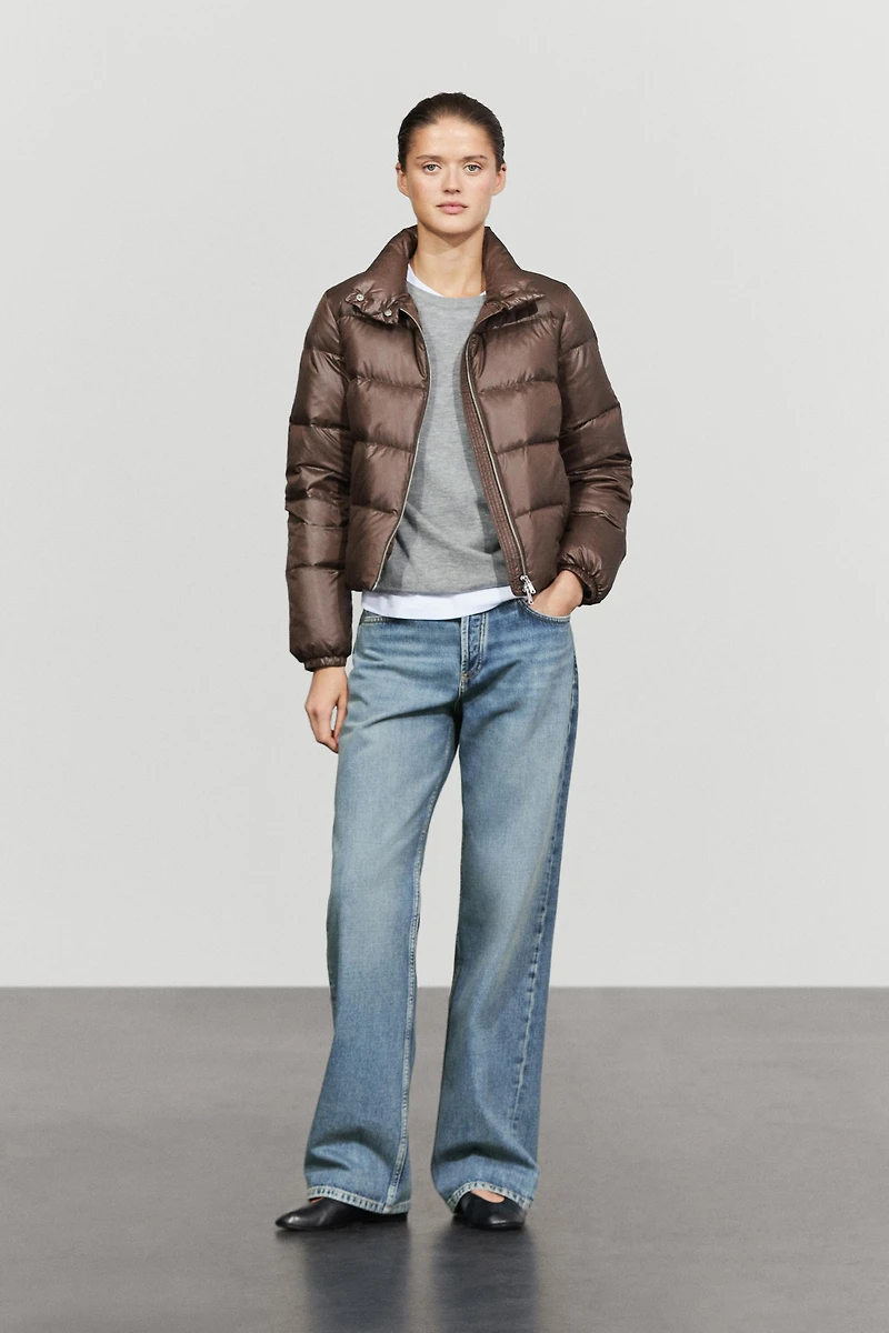Stand collar down jacket