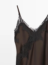 Robe nuisette à dentelle