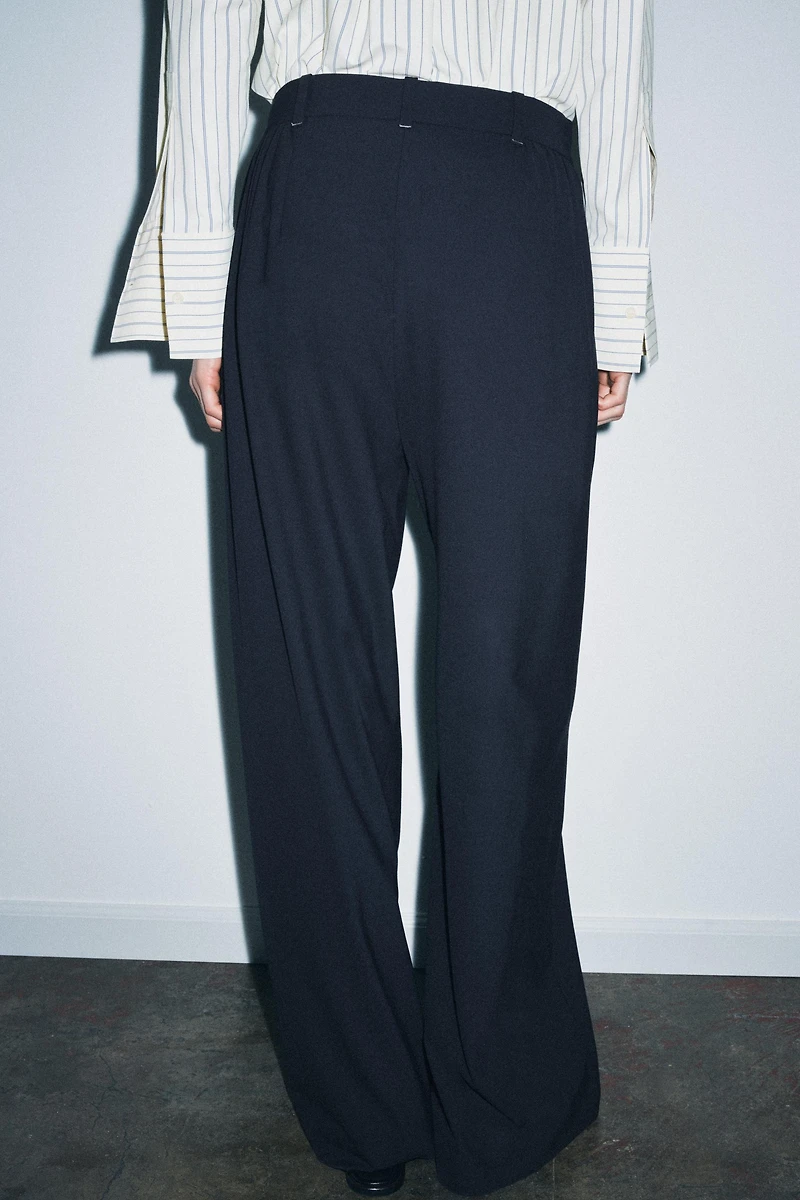PANTALON À PLIS ET JAMBES LARGES ZW COLLECTION