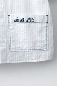 EMBROIDERED DOBBY SHIRT