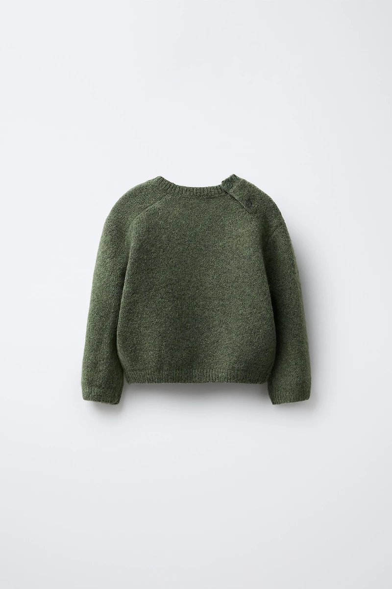 EMBROIDERED TREE KNIT SWEATER