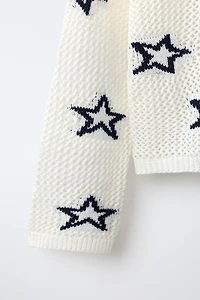 STAR PRINT RED JUMPER