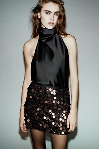 SEQUIN MINI SKIRT