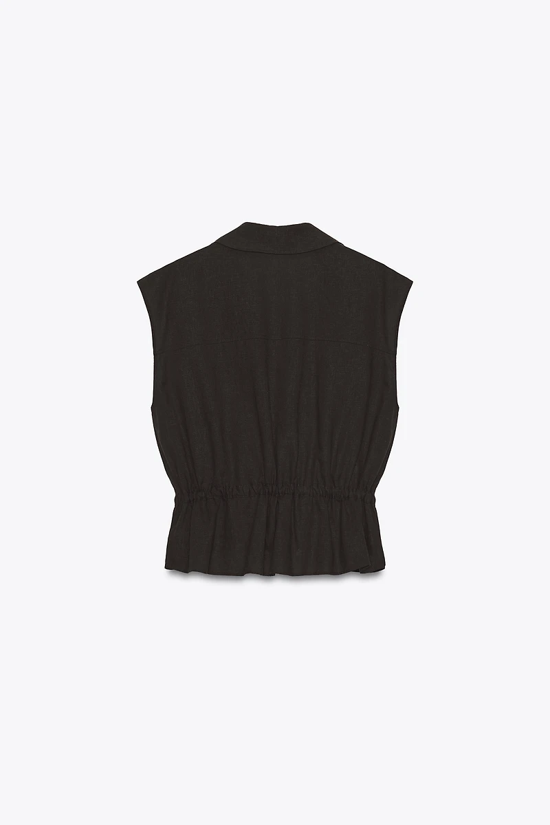 LINEN SAFARI TOP