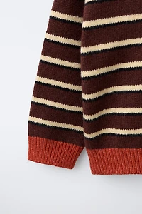 STRIPED KNIT SWEATER