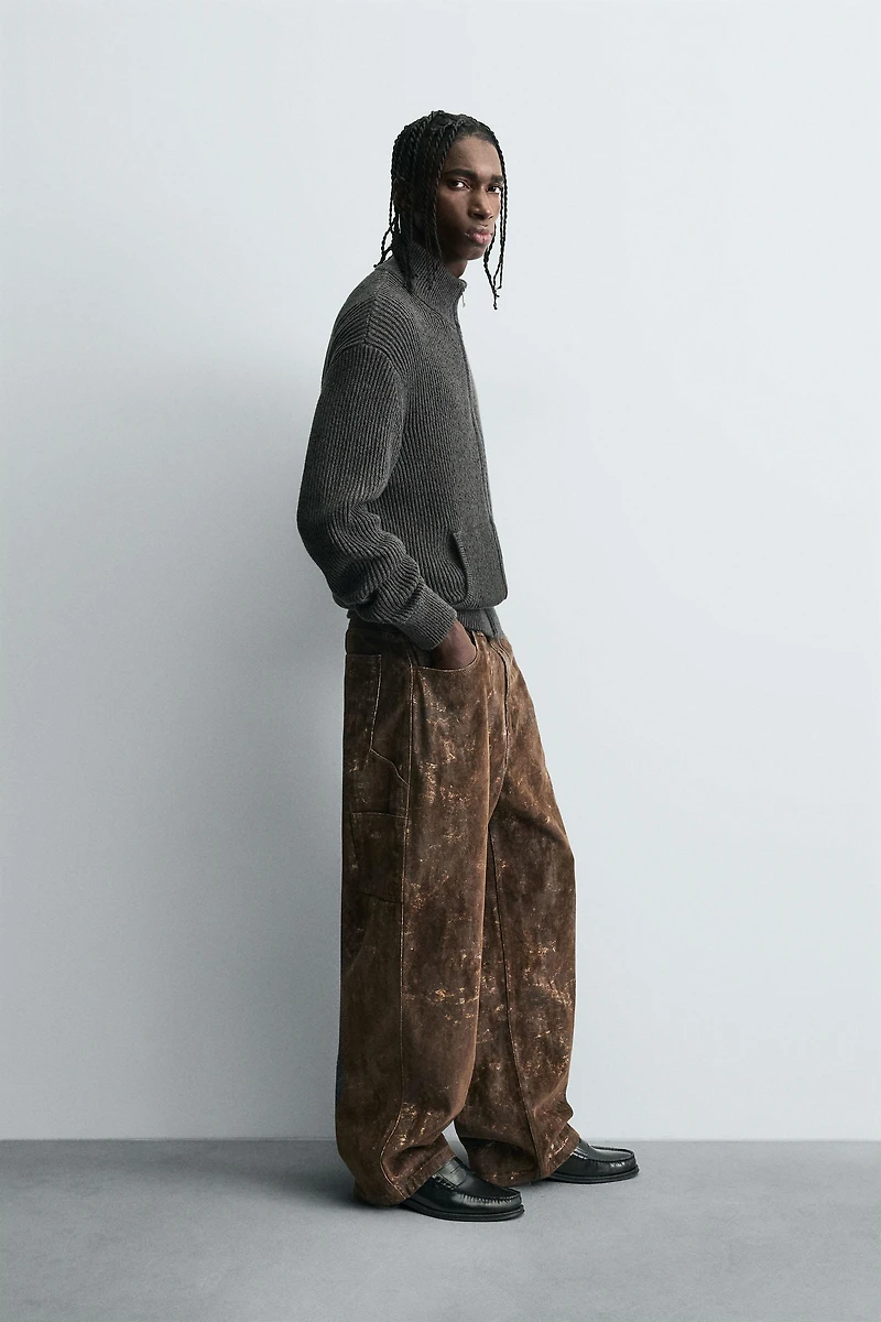 PANTALON DE CHARPENTIER À IMPRIMÉ ABSTRAIT