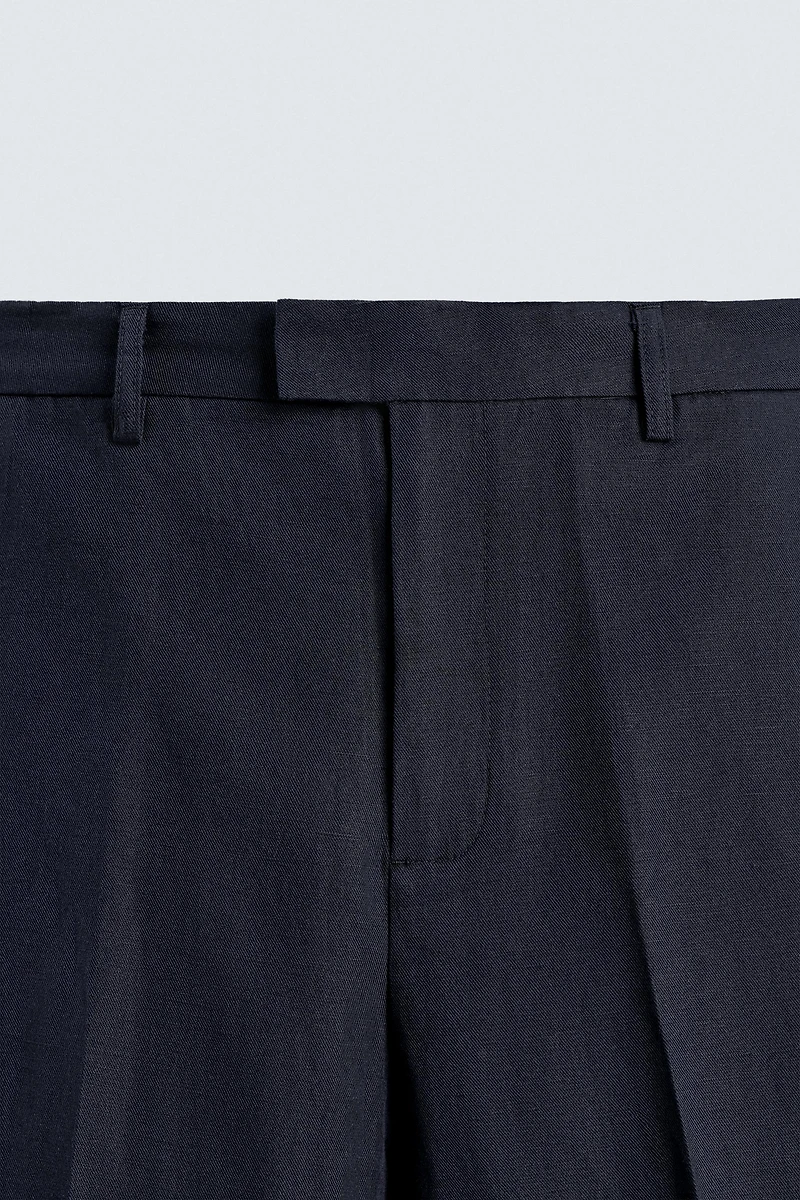 RELAXED FIT COTTON - LINEN PANTS