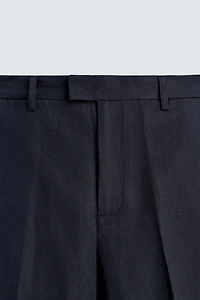 RELAXED FIT COTTON - LINEN PANTS