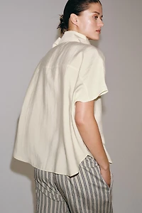FLOWY FROG CLASP BLOUSE ZW COLLECTION