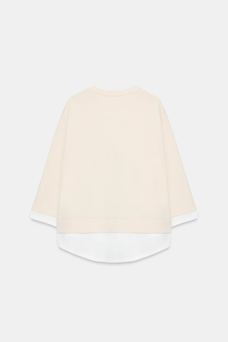 COMBINATION LONG SLEEVE SWEATSHIRT