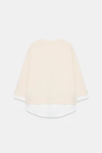 COMBINATION LONG SLEEVE SWEATSHIRT