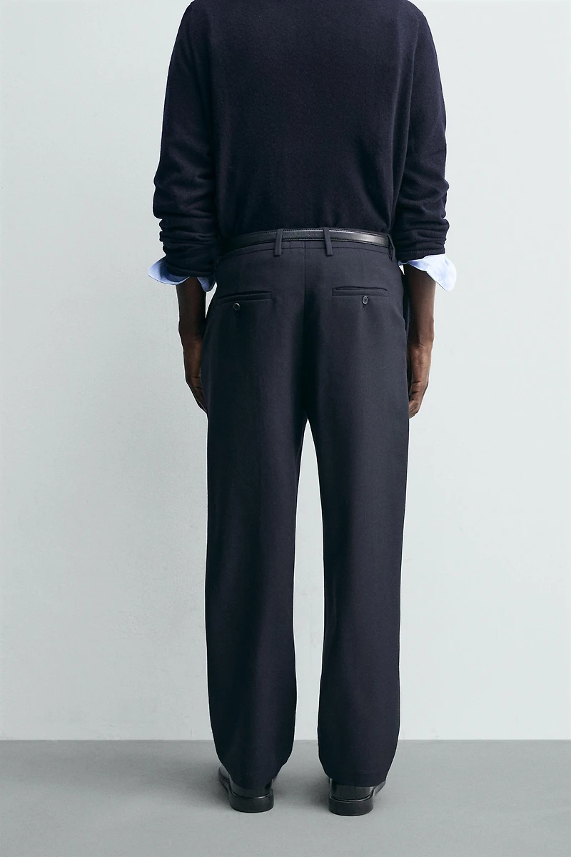 PANTALON STRAIGHT FIT 100% LAINE