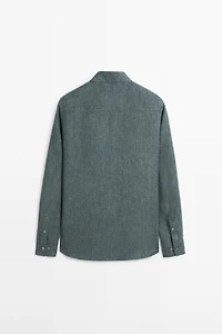 Chemise regular fit patte lin