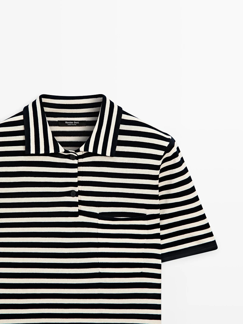 Polo en maille avec poche