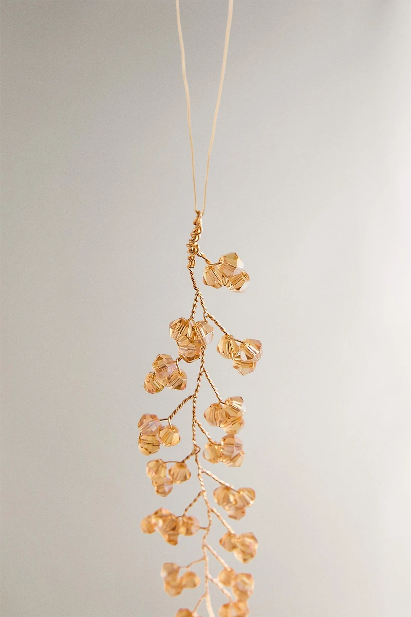 DÉCORATION SAPIN DE NOËL BRANCHE PERLES