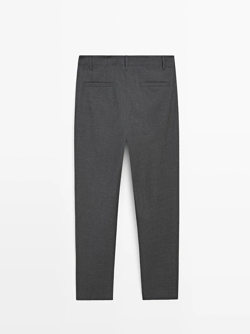Pantalon texturé laine froide
