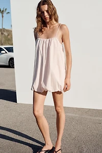 NYLON BALLOON MINI DRESS