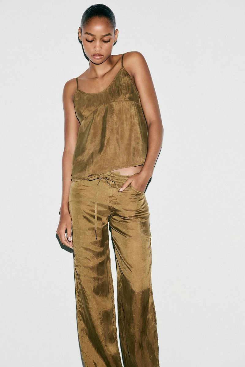 TIED PAJAMA PANTS