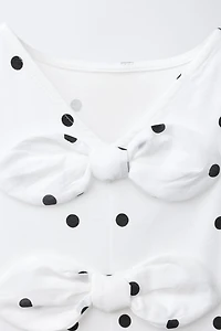 CONTRAST TIE T-SHIRT