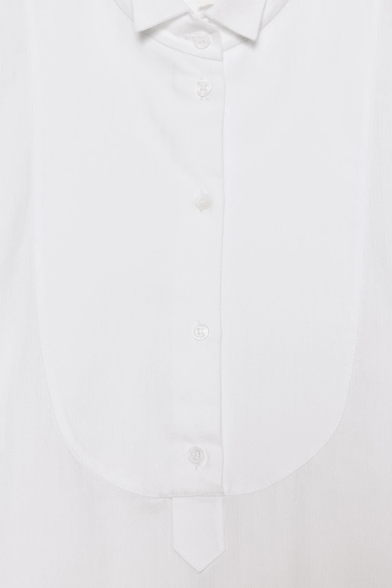 ZW COLLECTION BIB-FRONT POPLIN SHIRT