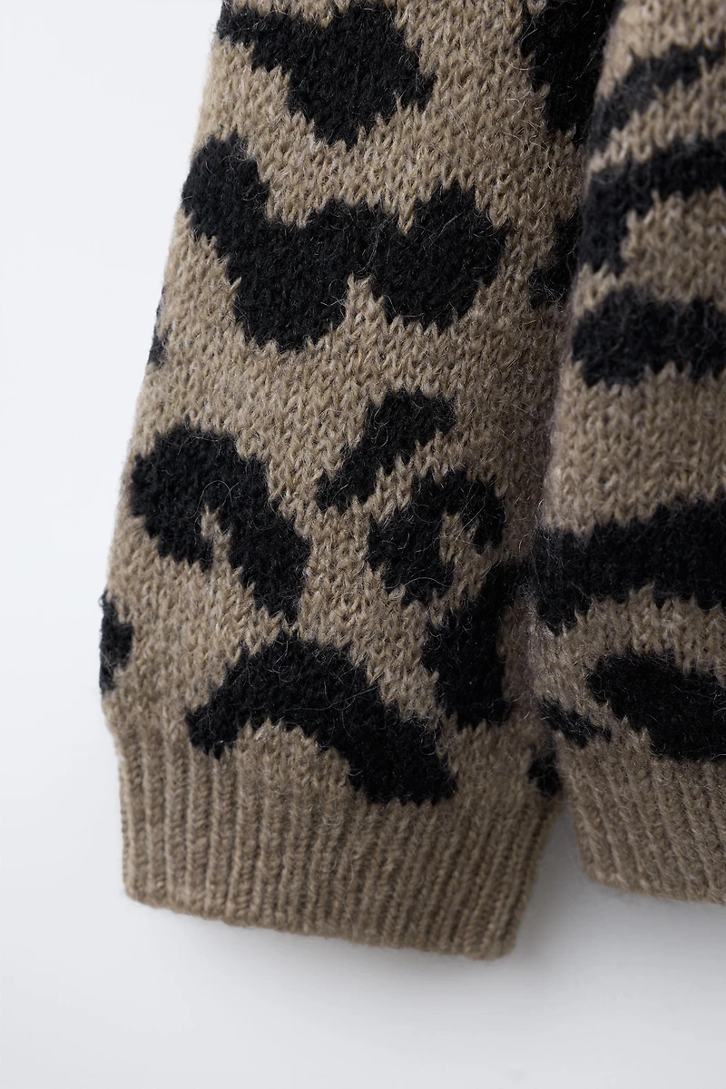 ANIMAL PRINT CARDIGAN