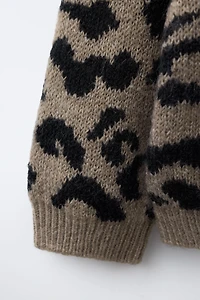 ANIMAL PRINT CARDIGAN