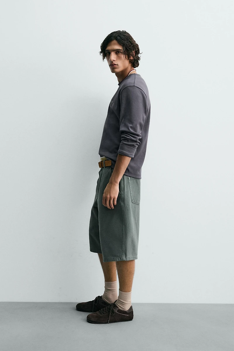 RIBBED WASHED PRINTED T-SHIRT