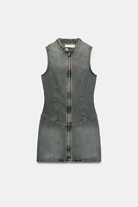 ROBE EN DENIM TRF AVEC FERMETURE ÉCLAIR