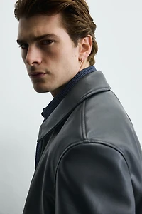BLOUSON REGULAR FIT MATIÈRE SYNTHÉTIQUE