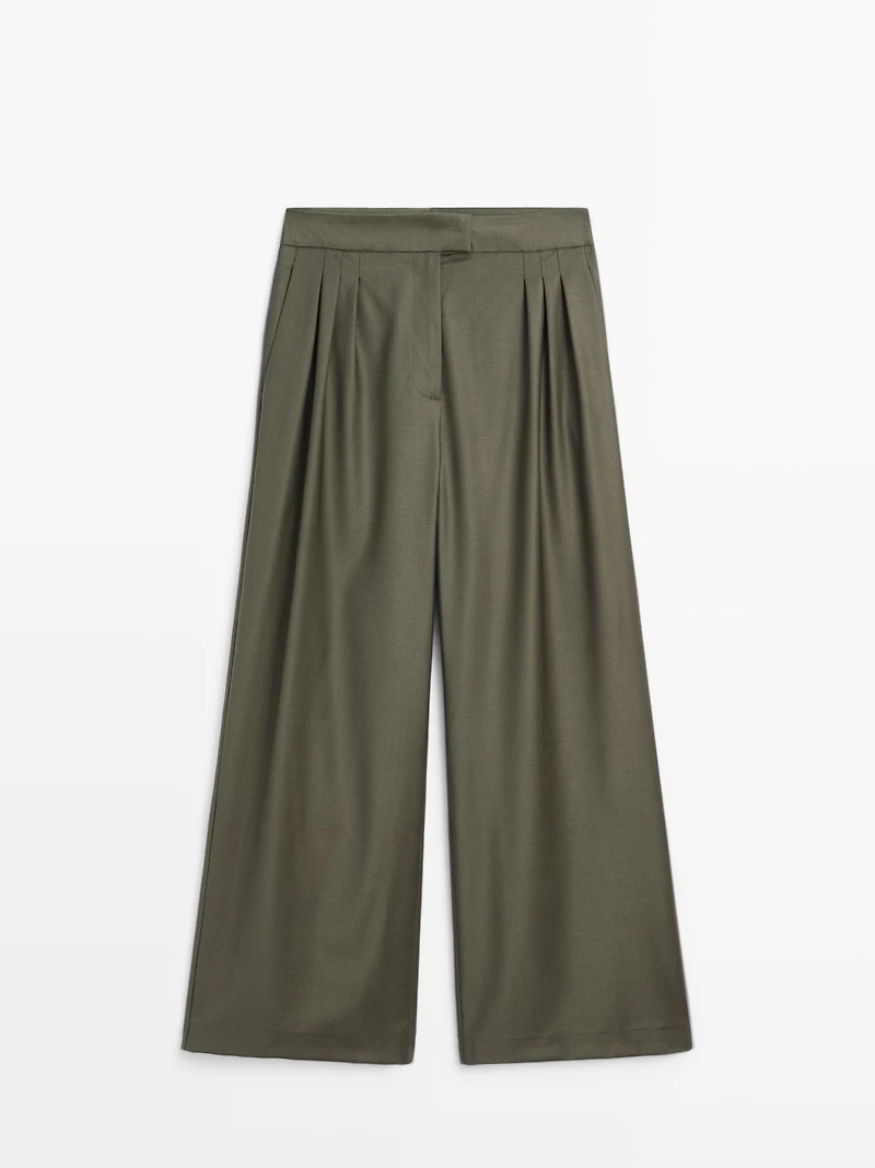 Darted wool blend trousers - STUDIO
