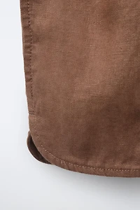 STRIPED 100% LINEN PANTS